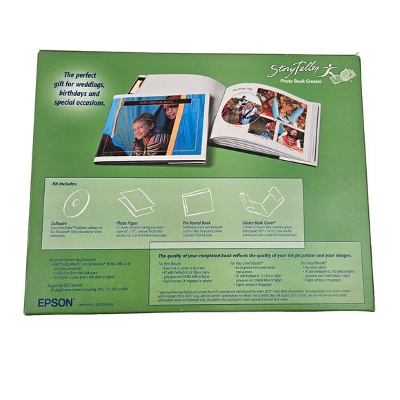 Epson StoryTeller Photo Book Creator 8x10 20 Page Book Digital Kit Glossy - Picture 8 of 10